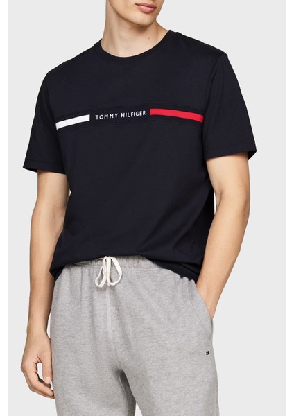% 100 Pamuk Regular Fit Bisiklet Yaka Logolu T Shirt Erkek T Shirt MW0MW36498 Bds