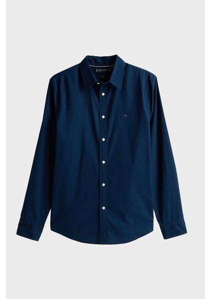% 100 Pamuk Slim Fit Uzun Kollu Gömlek Erkek Gömlek MW0MW38137 Dw5