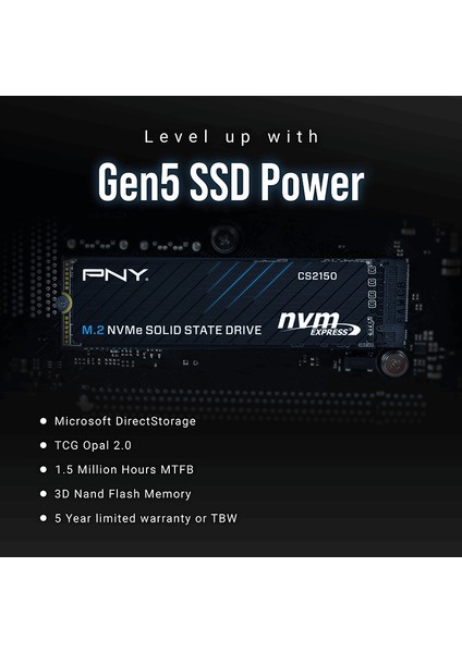 CS2150 2tb 10200/8500 Nvme Pcıe GEN5X4 M.2 SSD (M280CS2150-2TB-TB)