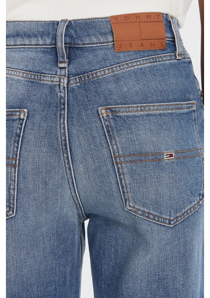 Streç Pamuklu Slim Straight Yüksek Bel Düz Paça Jeans Bayan Kot Pantolon DW0DW20644 1A5 indirimleri