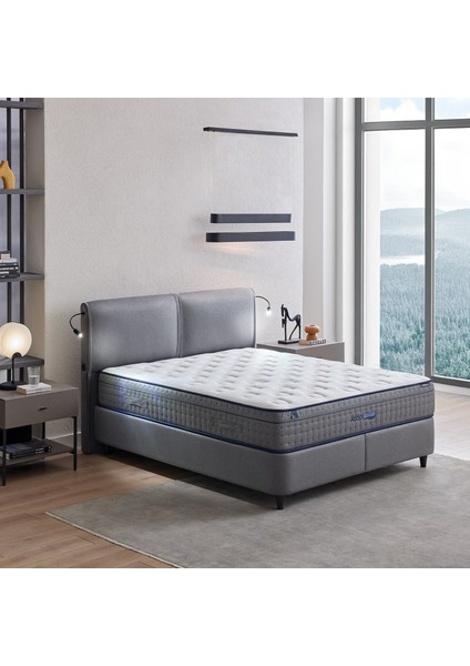 Adapt Rest 3'lü Yatak, Baza, Başlık Set - Gri