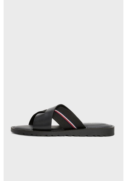 Deri Logolu Sandalet Erkek Sandalet FM0FM05415 Bds modelleri