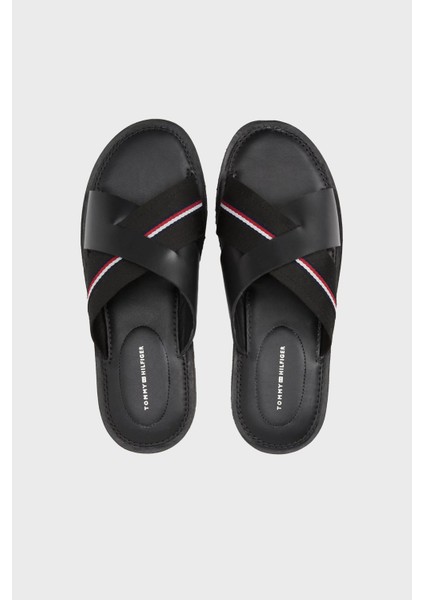 Deri Logolu Sandalet Erkek Sandalet FM0FM05415 Bds fırsatları