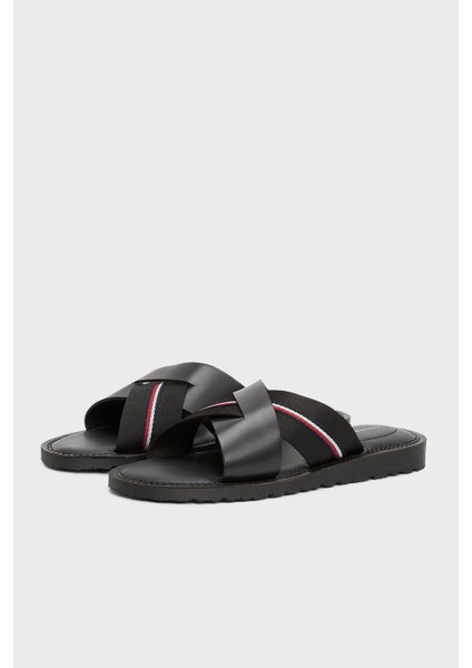 Deri Logolu Sandalet Erkek Sandalet FM0FM05415 Bds indirimleri