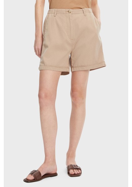 Pamuk Karışımlı Regular Fit Normal Bel Cepli Short Bayan Short WW0WW44762 Aeg