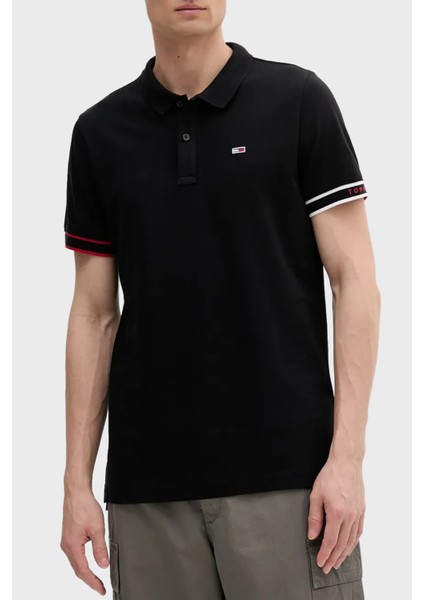 % 100 Pamuk Regular Fit Düğmeli Polo Yaka T Shirt Erkek Polo Yaka T Shirt DM0DM21306 Bds