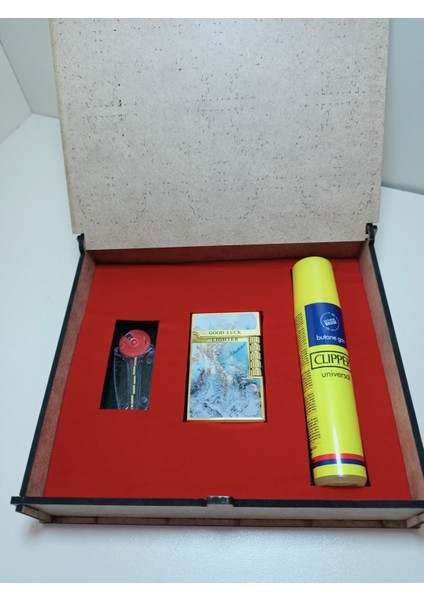 Tk Dupont Tarzı Metal Çakmak Hediyelik Set