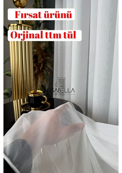 Ttm Tül Perde Yumuşak Döküm, Asil Duruşlu, Hayal Gibi Şıklık. (1x3 Sık Pile Dikişli)