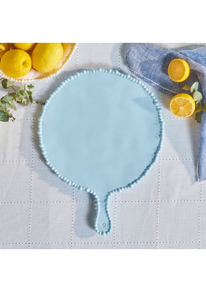 Perla Melamin Yuvarlak Peynir Tabağı 42 cm Mavi