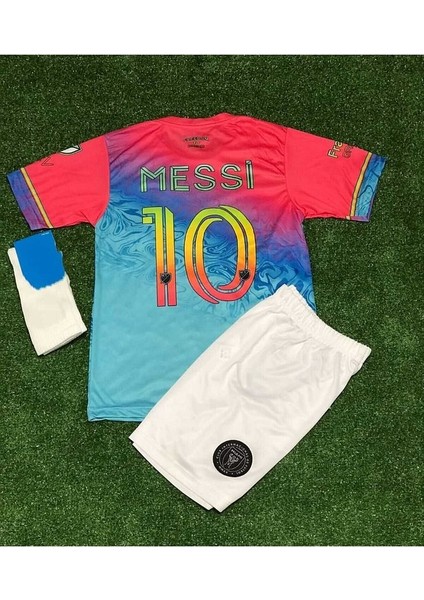 I.N.T.E.R Miami 2023/24 Yeni Sezon Lionel Messi Çocuk Forması+Şort+Çorap 3'Lü Set