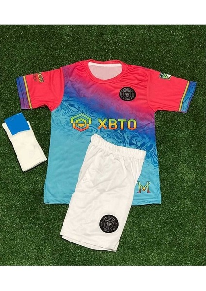I.N.T.E.R Miami 2023/24 Yeni Sezon Lionel Messi Çocuk Forması+Şort+Çorap 3'Lü Set