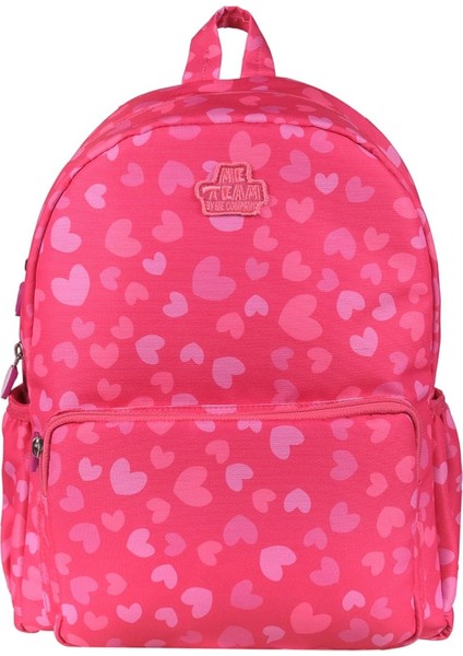 Me Team Love Pembe Kalpli Kız Çocuk Okul Çantası