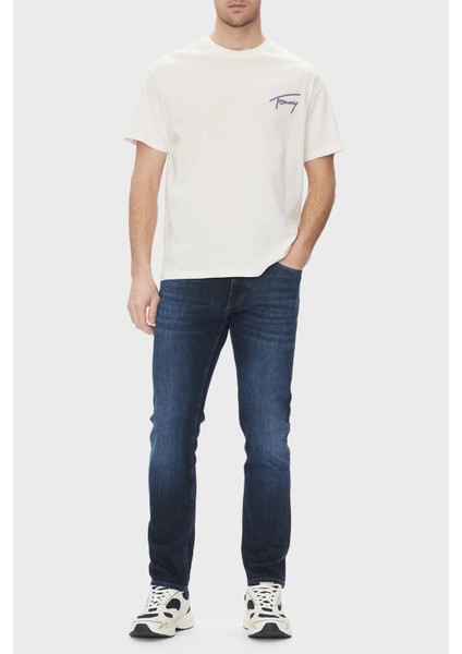 Baskılı % 100 Pamuk Relaxed Fit Bisiklet Yaka T Shirt Erkek T Shirt DM0DM20768 Ybh