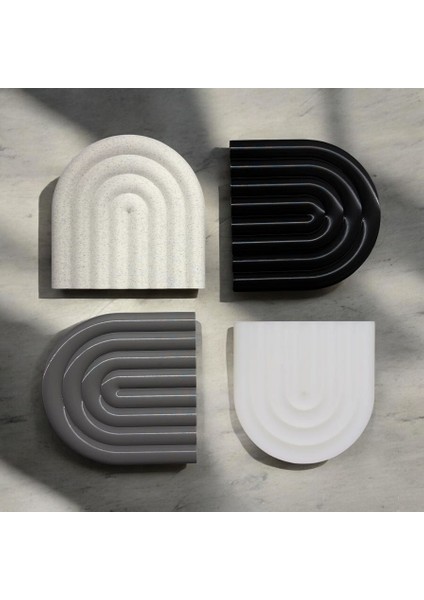 4’lü Renkli Modern Kahve Altlığı Seti (Kutulu) – 9x9 cm
