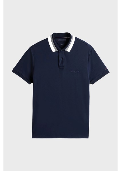 Pamuk Regular Fit Düğmeli Çizgili Polo Yaka T Shirt Erkek Polo Yaka T Shirt MW0MW38466 Dw5 indirimleri
