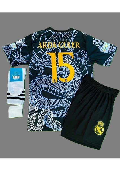 Arda Güler R,E,A,L M,A,D,R,İ,D, Özel Dragon Tasarımlı Çocuk Forması 4'Lü Set