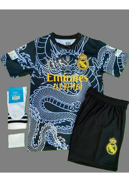 Arda Güler R,E,A,L M,A,D,R,İ,D, Özel Dragon Tasarımlı Çocuk Forması 4'Lü Set
