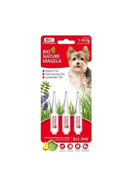 3x1.5 ml 1-10 kg Bitkisel Köpek Ense Damla Köpek Dış Parazit Deri Tüy Bakım Sinek Bit Pire Kene Dis Parazit Damlası