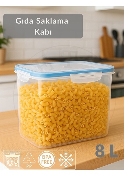 Vakumlu Saklama Kabı Hava Almaz Bpa Free Kilitlenebilir Büyük Gıda Saklama kabı 8 l