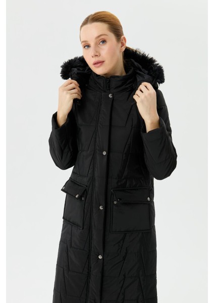 Ahval Şişme Kadın Kışlık Kaban Elyaf Dolgulu Kapşonlu 6044 fırsatları