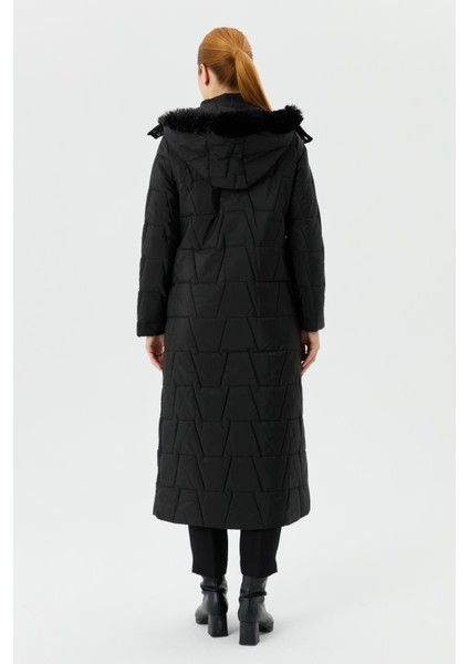 Ahval Şişme Kadın Kışlık Kaban Elyaf Dolgulu Kapşonlu 6044 indirimleri