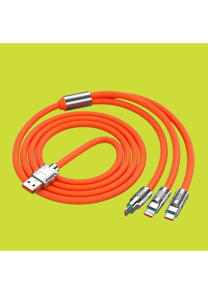 3-In-1 Type-C + Micro USB + Lightning Hızlı Şarj Kablosu | Dayanıklı & Pratik