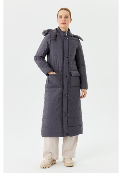 Ahval Şişme Kadın Kışlık Kaban Elyaf Dolgulu Kapşonlu 6043 fiyatları
