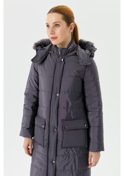Ahval Şişme Kadın Kışlık Kaban Elyaf Dolgulu Kapşonlu 6043 modelleri