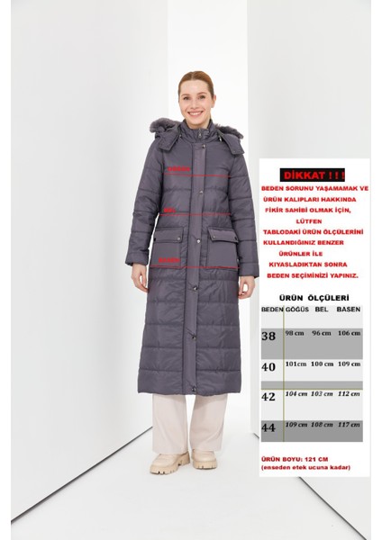 Ahval Şişme Kadın Kışlık Kaban Elyaf Dolgulu Kapşonlu 6043 fırsatları
