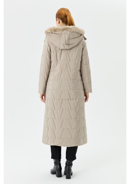 Ahval Şişme Kadın Kışlık Kaban Elyaf Dolgulu Kapşonlu 6044 indirimleri