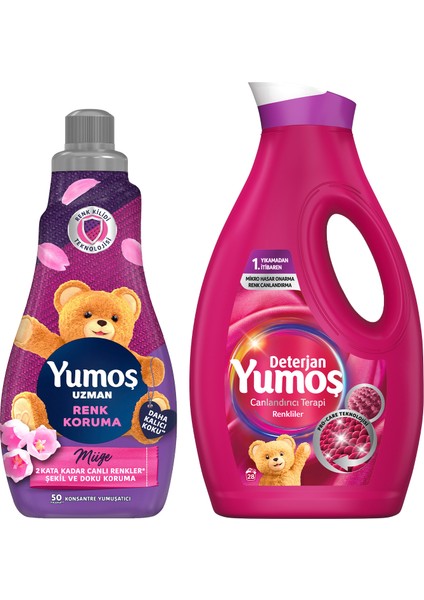 Uzman Renk Koruma Yumuşatıcı 1200 ml x1 + Yumoş Sıvı Canlandırıcı Terapi Siyahlar 1690 ml x1