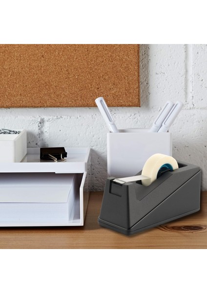 Ofis ve Ev Için Bant Kesici - Ergonomik, Kaydırmaz Taban, 19MM x 33M Uyumlu Bant Makinesi, Siyah modelleri