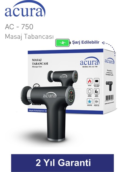 AC-750 Isıtmalı & Soğutmalı Profesyonel Masaj Tabancası