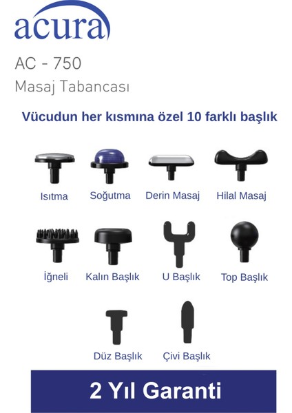 AC-750 Isıtmalı & Soğutmalı Profesyonel Masaj Tabancası