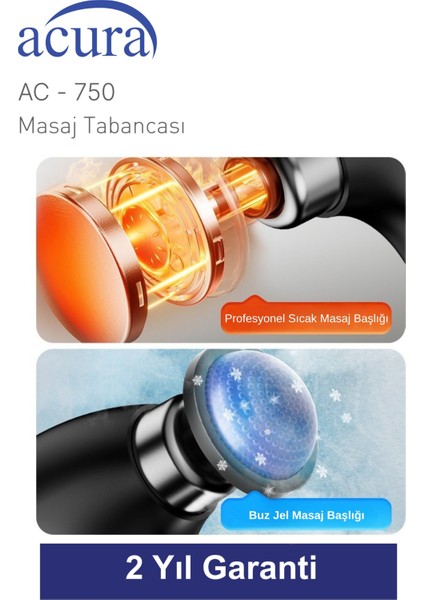 AC-750 Isıtmalı & Soğutmalı Profesyonel Masaj Tabancası