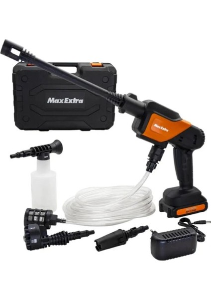 Max Extra MX5050 Akülü Motosiklet Yıkama 30 Bar 20V