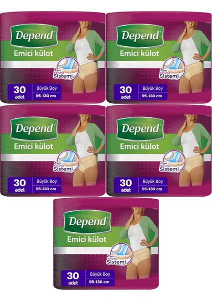 Emici Külot Hasta Bezi Large - Büyük Kadın 150 Adet 5 PKx30