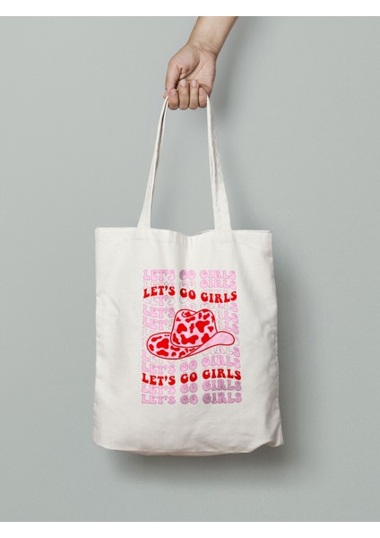 Lets Go Girls - Cowboy Bez Çanta 35X40CM - Tote Bag