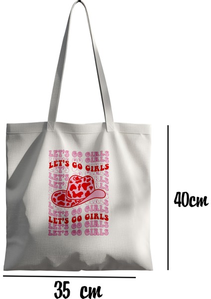 Lets Go Girls - Cowboy Bez Çanta 35X40CM - Tote Bag fiyatları