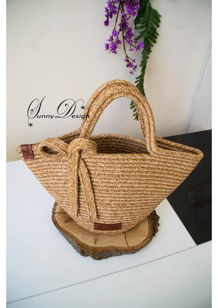 Jüt Hasır Çanta El Yapımı El Çantası Kol Çantası Günlük Çanta fiyatları