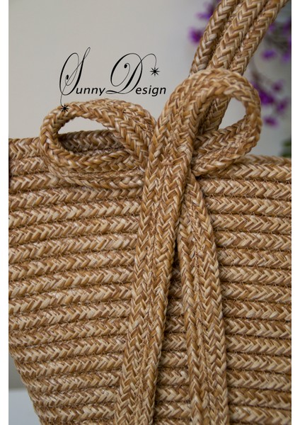 Jüt Hasır Çanta El Yapımı El Çantası Kol Çantası Günlük Çanta modelleri