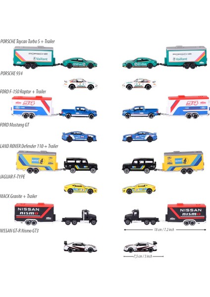 Race Trailer Porsche Taycan Turbo S + 934 modelleri