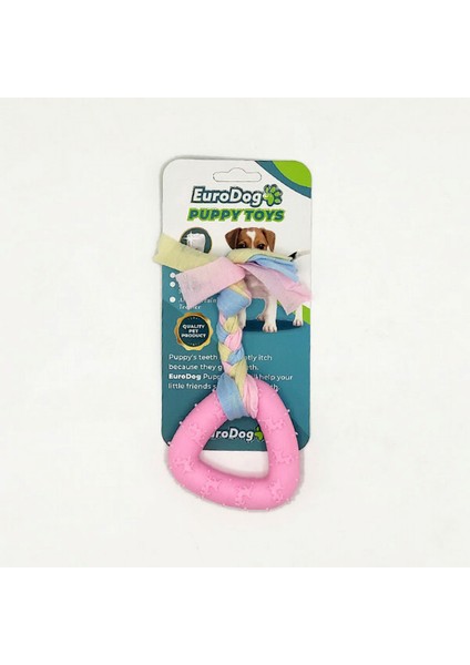Puppy Toys Pembe Üçgen Diş Kaşıma Oyuncağı Ynsmr