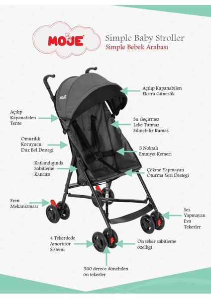 Simple Baston Bebek Arabası modelleri