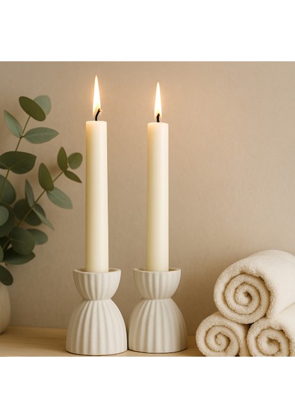 Dekoratif Şamdan Mumluk Beyaz Mumluk, Tealight Pinterest Model Aksesuar