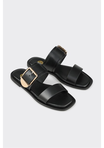 Kahve Deri Kadın Düz Terlik fiyatları