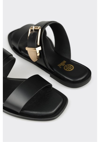 Kahve Deri Kadın Düz Terlik indirimleri