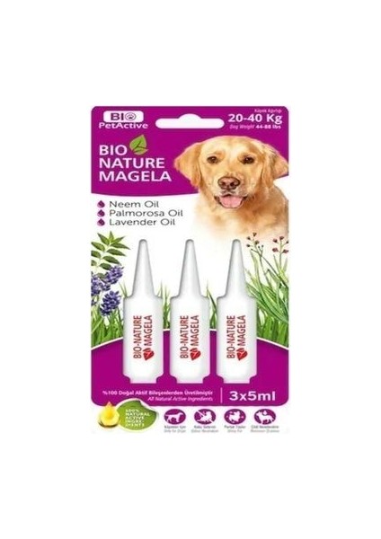 3x5 ml 20-40 kg Bitkisel Köpek Ense Damla Köpek Dış Parazit Deri Tüy Bakım Sinek Bit Pire Kene Dis Parazit Damlası