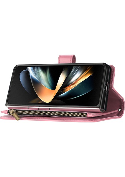 Samsung Galaxy Z Fold 6 ile Uyumlu Rfıd Engelleme Kredi Kartı Tutucu Deri Fermuarlı Kapaklı Cüzdan Bilek Kayışı Destekli Koruyucu Kılıf (Yurt Dışından) fiyatları
