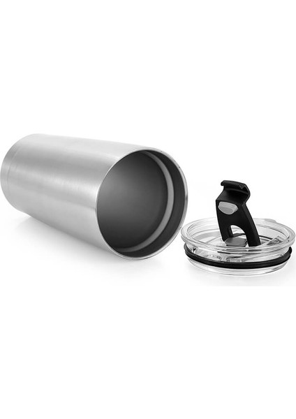 Cup – 600ml Paslanmaz Çelik Termos , Çelik Pipetli, Ekstra Sürgülü Kapak ve Temizleme fırçalı